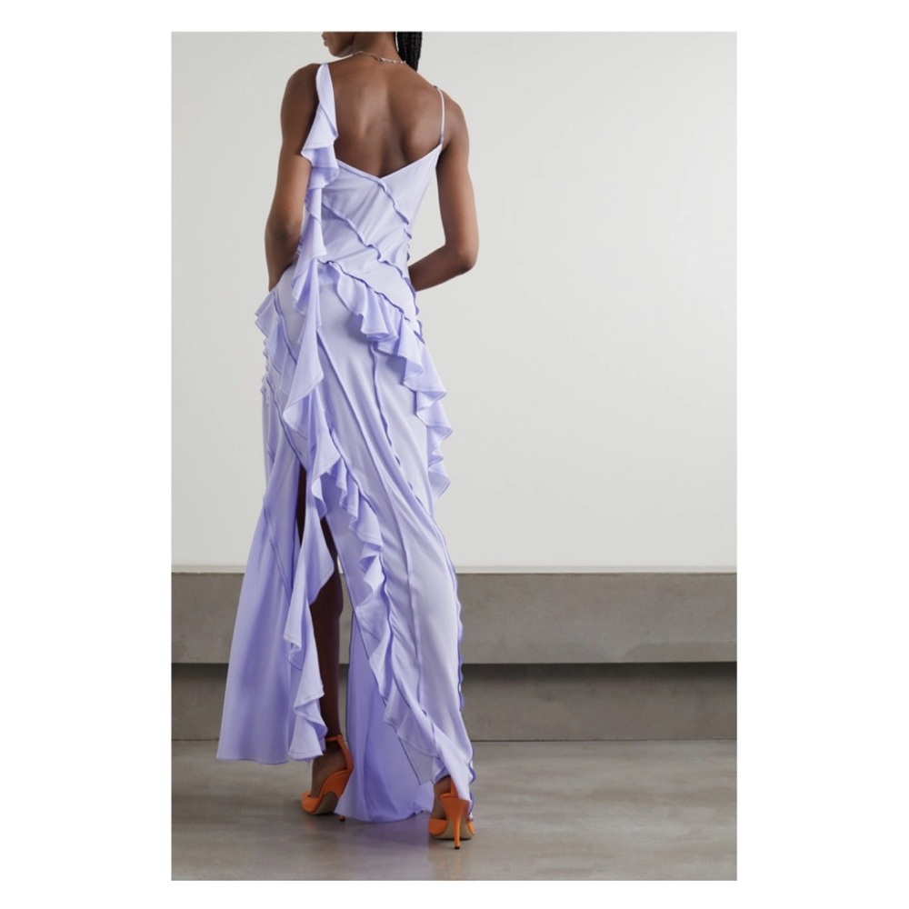 Lilac Ruffle Maxi Dress Victoria Beckham - Picture 2 of 5